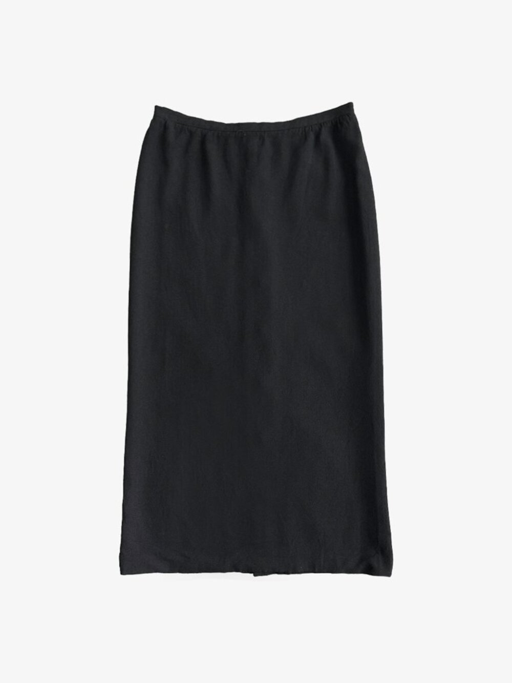 Vintage 80's Black Italian Button-Up Midi Skirt by Valentino Boutique